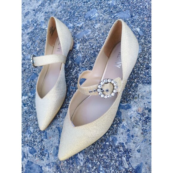 Renvy Glitter Pointy Toe Flats - Picture 1 of 5